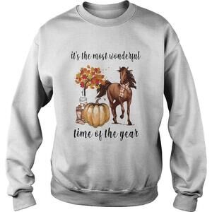 Its The Most Wonderful Time Of Year Fall Autumn Horse Pumpkin Shirt